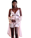 Short satin set