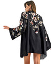 Floral robe with dress