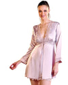 EMBROIDERED SATIN DRESS