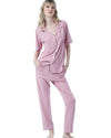 Elegant Button-Down Pajama Set for Women