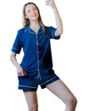Classic Navy Short-Sleeve Pajama Set