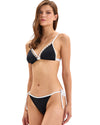 Black Contrast Trim Bikini