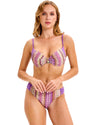 Women's wave Pattern Underwire Bikini Set