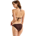 Brown Sequin Bikini Set