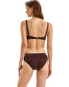Brown Bikini Set with Sequin Detail