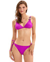 Women's Triangle Bikini Set with Chain-Link Strap Detail