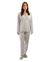 Leaf Grey Cotton Pajama Set