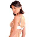 model wearing white classic bra