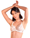 model wearing white classic bra