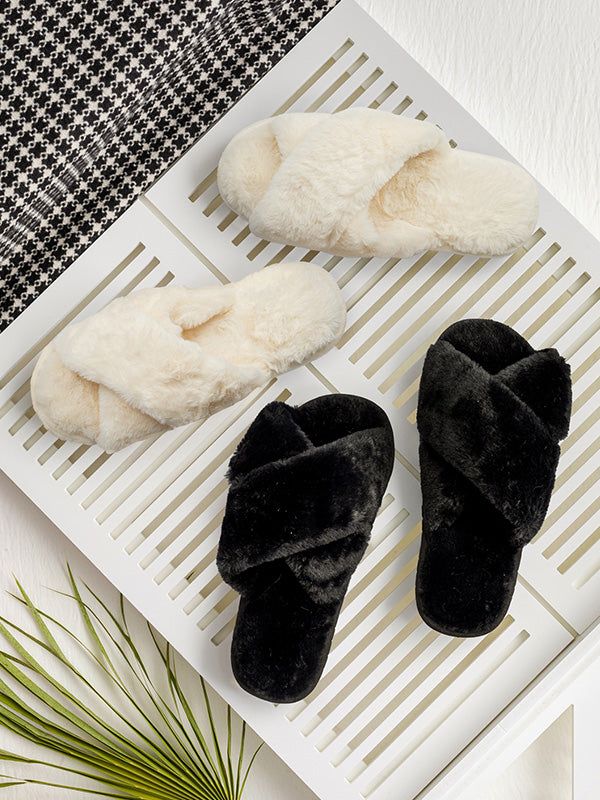 Striped Front Design Home Slippers