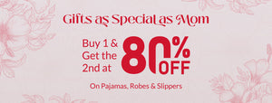 buy 1 get the second 80% on all sleepwear 