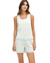 Striped Tank Top & Shorts Set for Women