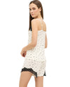 Printed Cami & Lace Shorts Set for Women