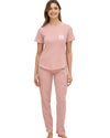 Pink Daisy T-Shirt & Pajama Set for Women