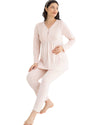 Elegant Lace-Trimmed Maternity Pajama Set