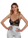 Exquisite Satin long Pant with Embroidered Chest top and Ruffle Accents