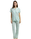 Women's Mint Green Cotton Pajama Set