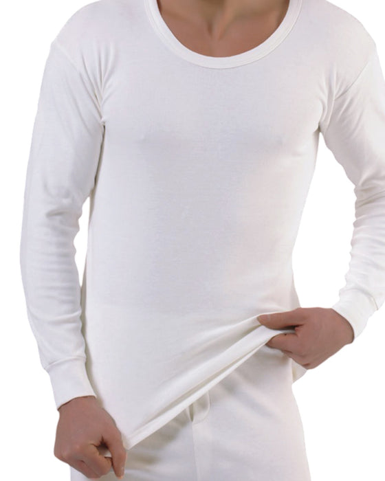 Cotton Long Sleeve Shirt Round-Neck