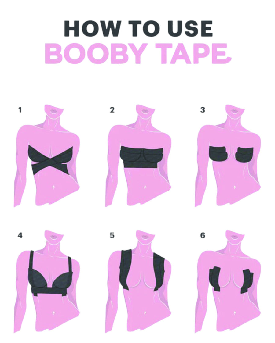 model wearing boob tape nipple cover