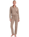Shop Half-Zip Long Pajama featuring a relaxed half-zip top, long sleeves, and drawstring pants