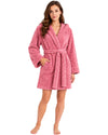 the Hooded Plush Robe, featuring a soft textured finish, cozy hood, adjustable waist belt