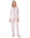  Floral Print Long Set, made from a cotton blend with a button-down top and matching pants 