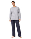 Men’s Pajama Set, Long Sleeve Top & Striped Pants