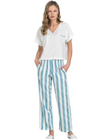  Striped Pants Pajama Set