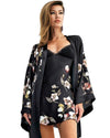 Floral robe with dress