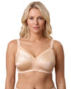 Non wired bra with wide straps
