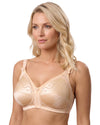 Non wired bra with wide straps