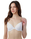 Woman wearing a white bra