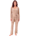 Ribbed 3 Piece Pajama & Robe Set