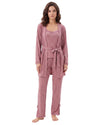 Ribbed 3 Piece Pajama & Robe Set