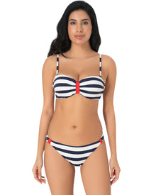  Nautical Stripe Underwire Bikini Set