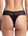 black thong with lace