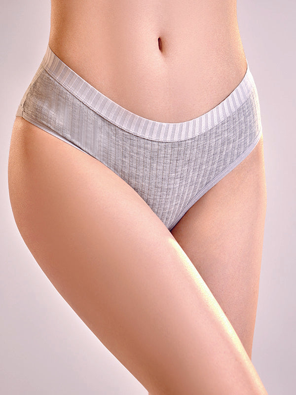 Mid-Waist Striped Panty for Style and Comfort