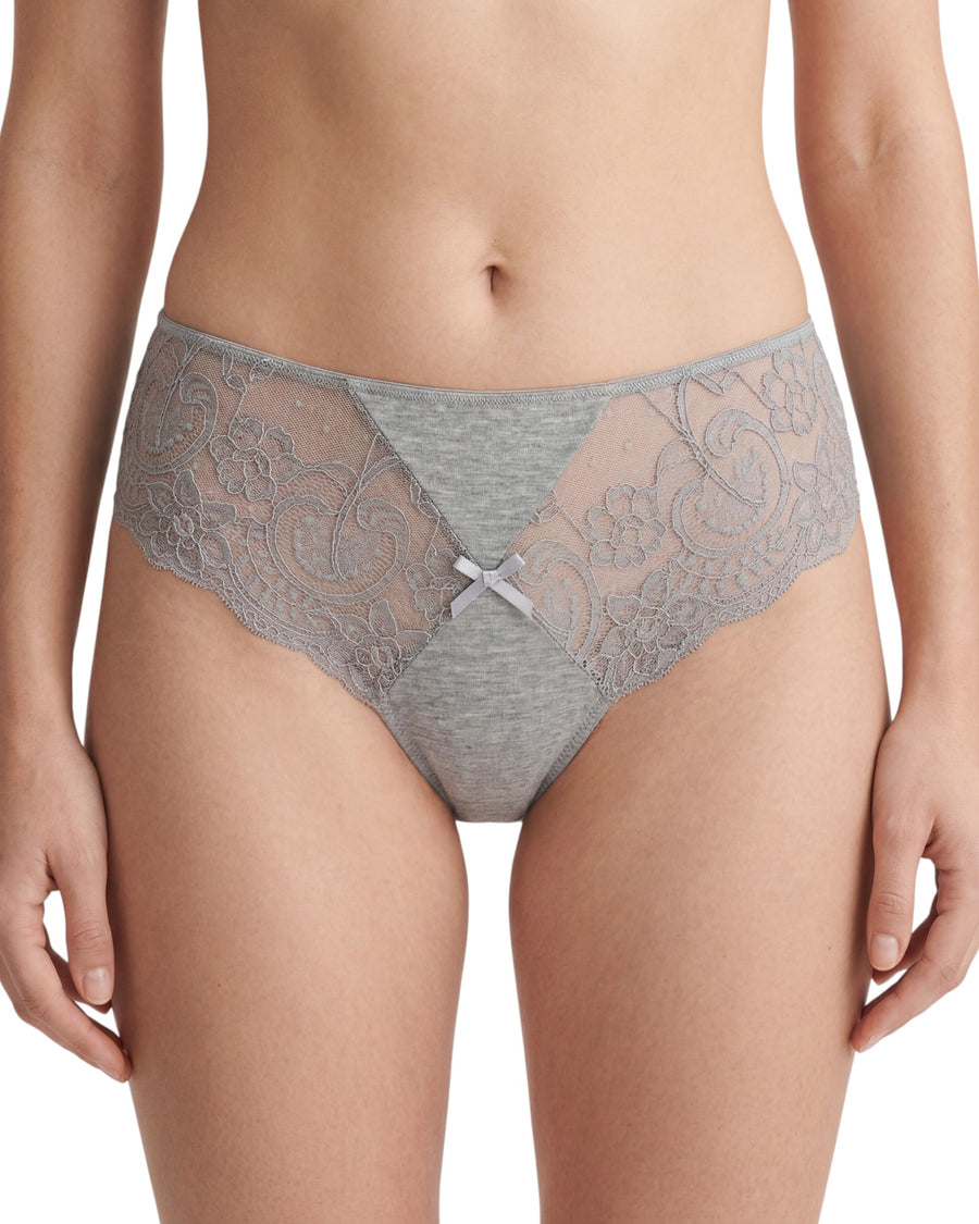 panty with Soft stretch fabric with floral lace panels
