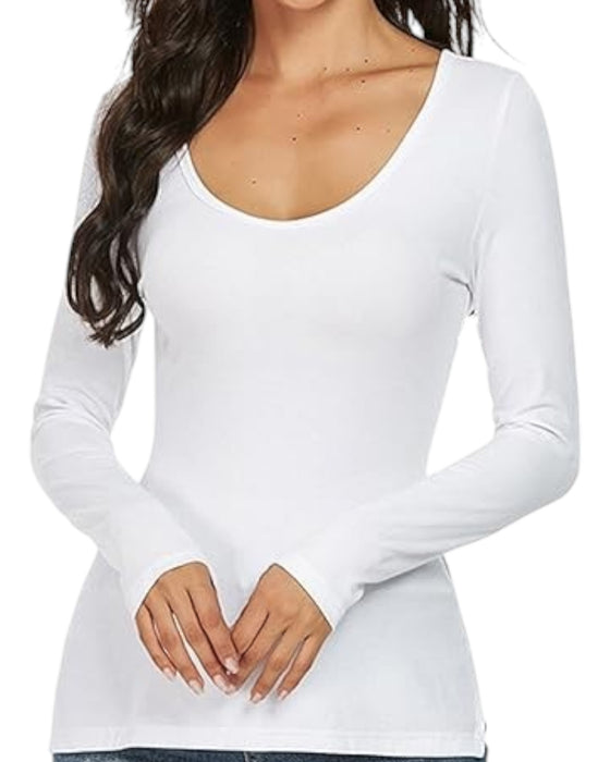 Long sleeve cotton undershirt 