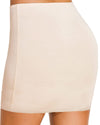 Nude seamless half slip skirt designed for smooth coverage under dresses and skirts.