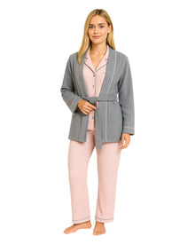  3 Piece Pajama Set with Felt Robe