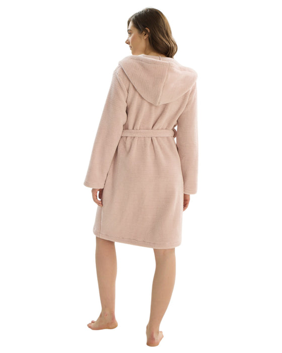 Winter Robe with Penguin Embroidery