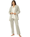 3 Piece Pajama Ensemble in Soft Gray