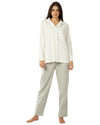 3 Piece Pajama Ensemble in Soft Gray