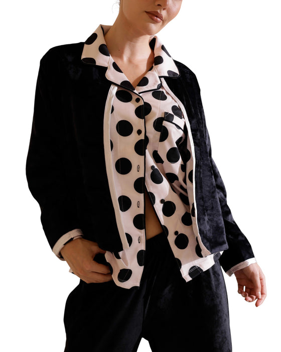 3-Piece Polka Dot Pajama Set