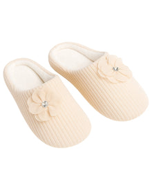  Slippers with Flower Detail