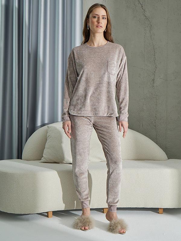 Cozy Chic The Perfect Legging Pajama Set with Matching Crop Top