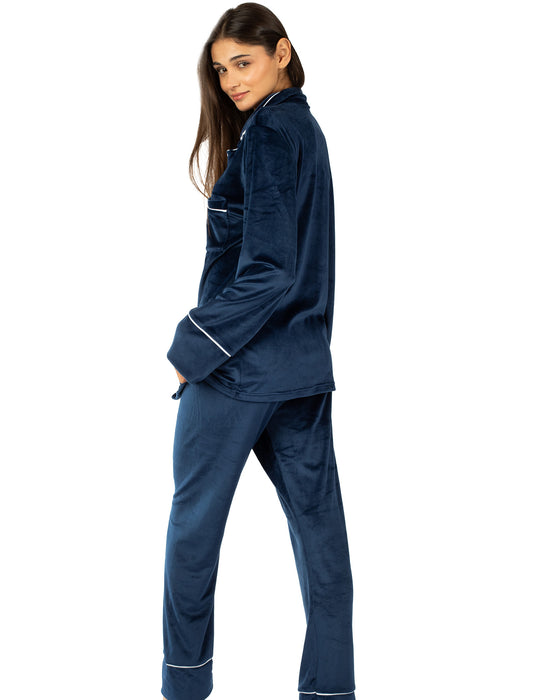 Soft Velour Sleepwear Pants and Matching Top