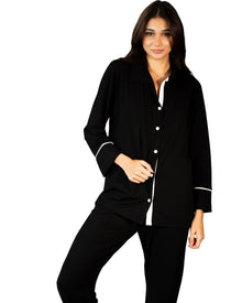  long plain sleepwear set 