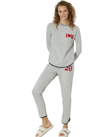  Cozy Love Dotted Long Sleeve Sleepwear